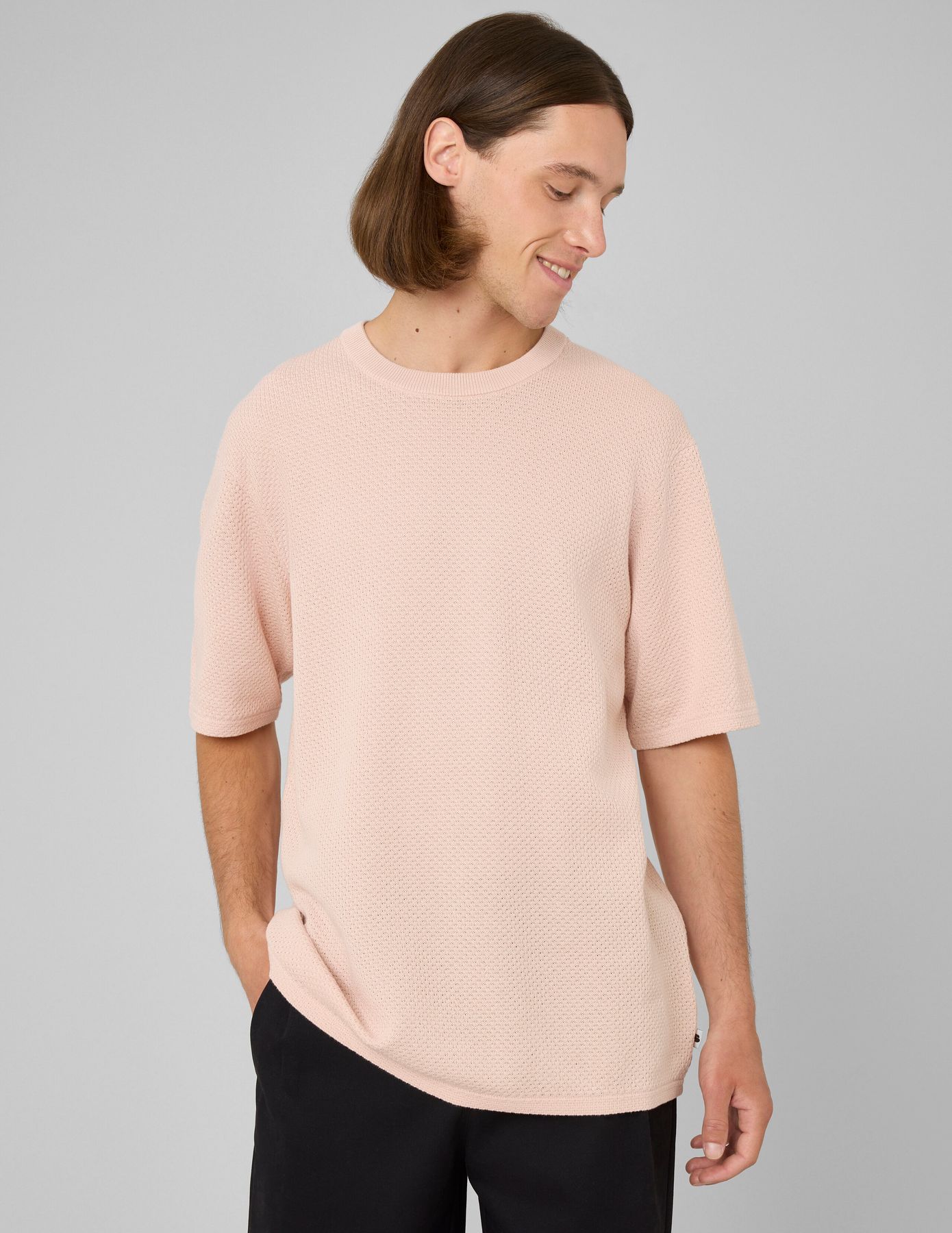 T-shirt maille textur&eacute;e