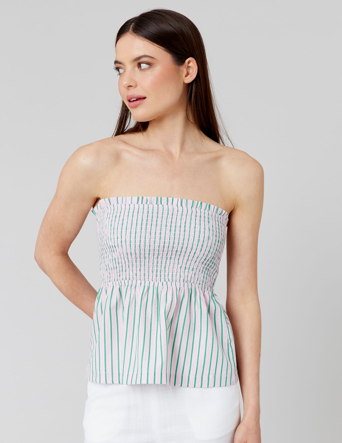 Top bustier rayé