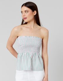 Top bustier rayé