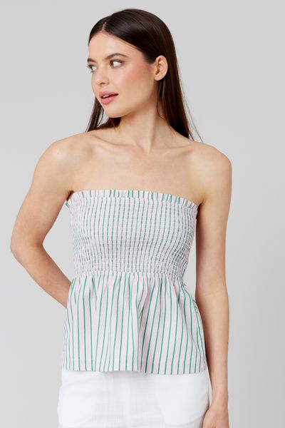 Top bustier rayé