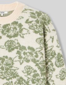 Pull col rond jacquard