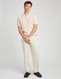 Polo matière fantaisie