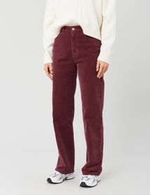 Pantalon straight velours