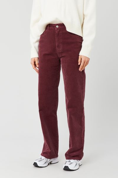 Pantalon straight velours