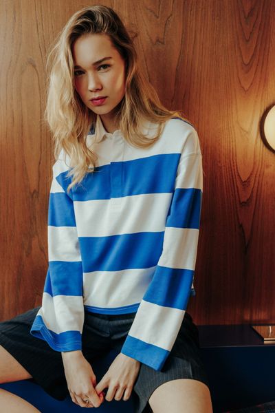 T-shirt col polo ray&eacute;