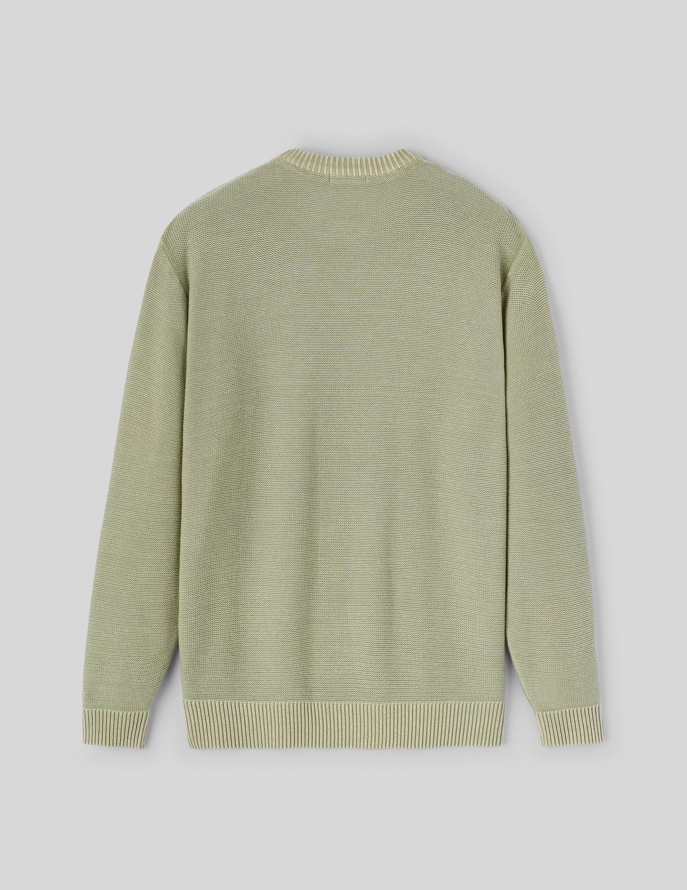 Pull col rond teint en pi&egrave;ce