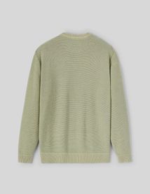 Pull col rond teint en pi&egrave;ce