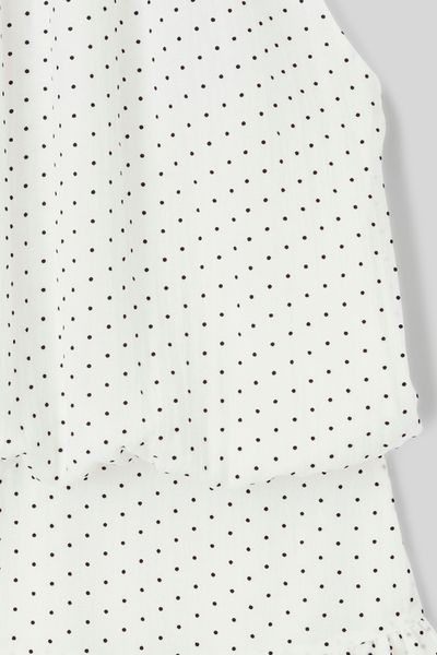 Robe courte imprim&eacute;e pois