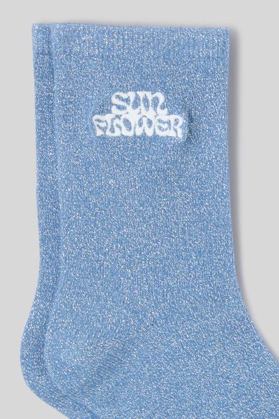 Lot de 2 paires de chaussettes brod&eacute;es