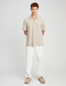 Polo matière fantaisie