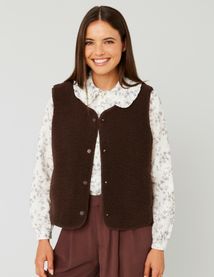 Gilet sherpa sans manches
