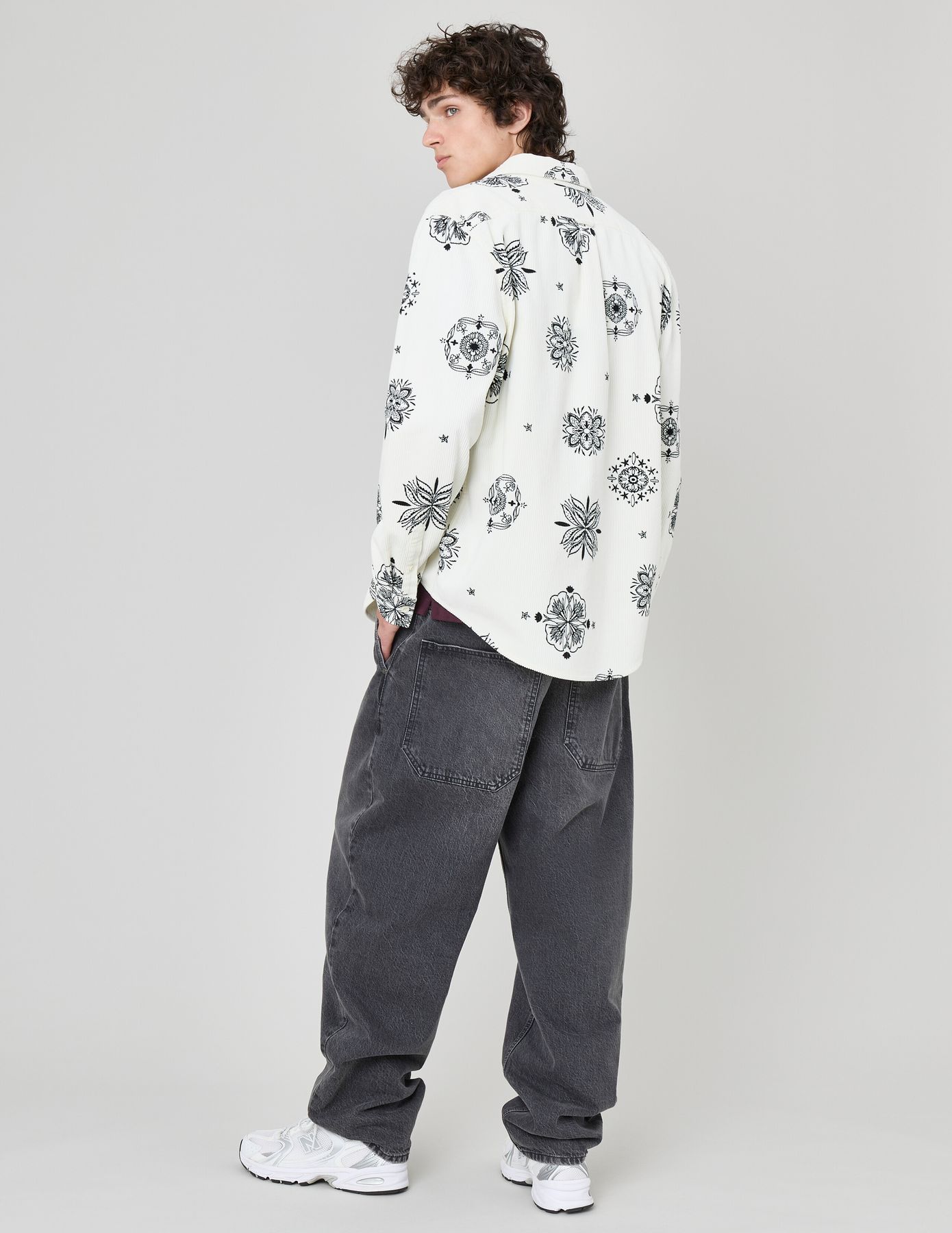 Chemise en velours imprimée