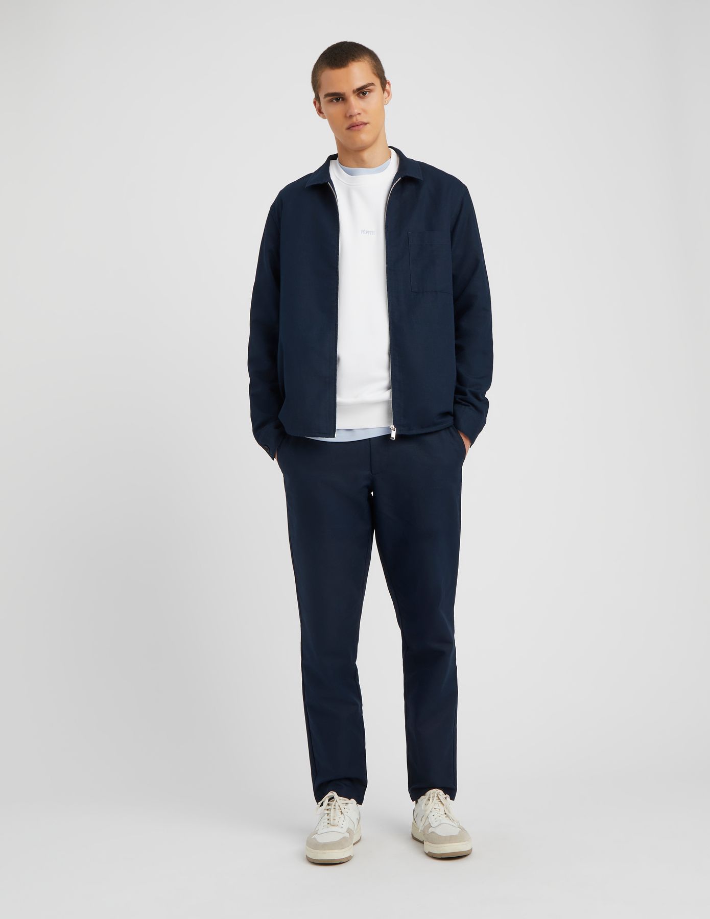 Pantalon de ville coton lin