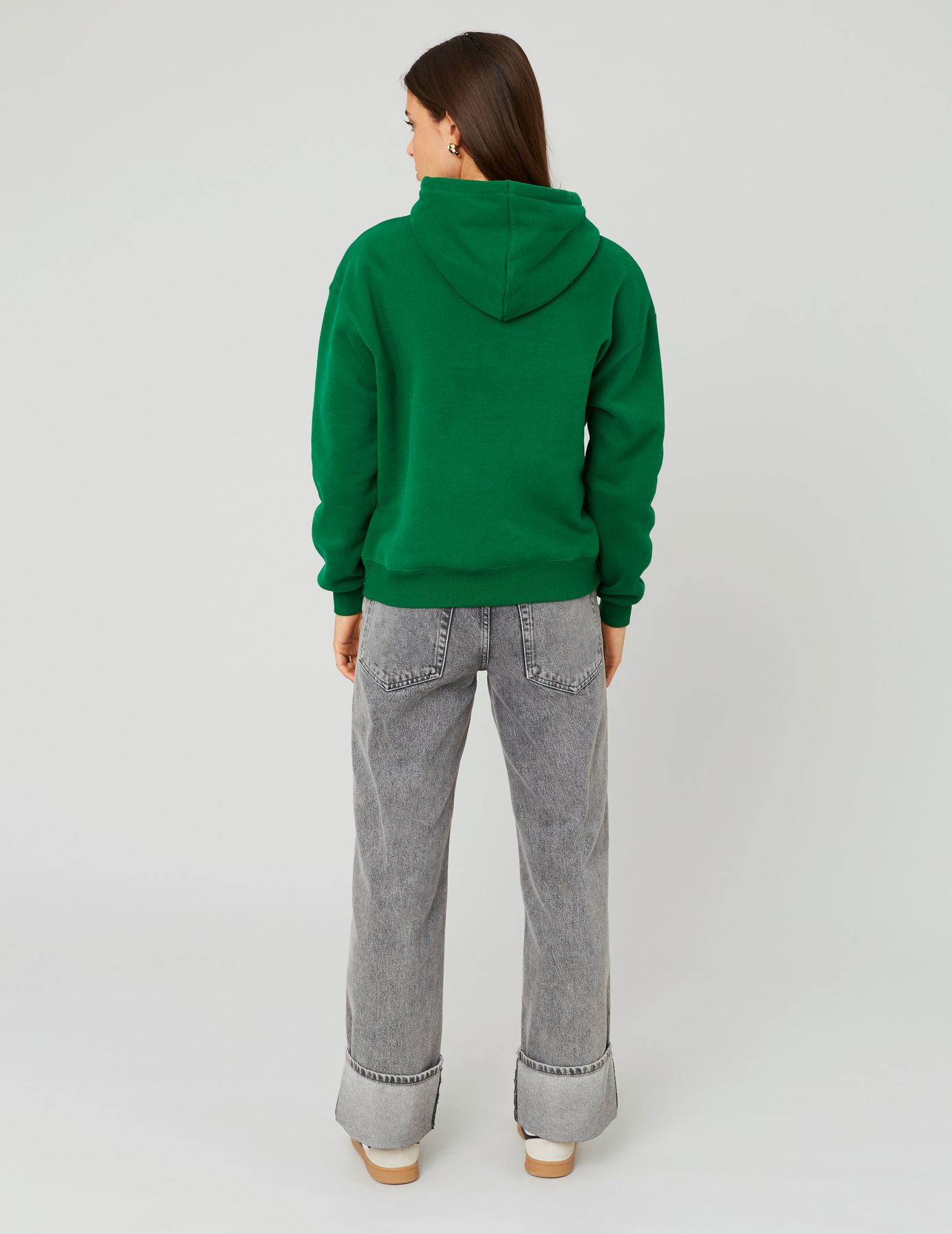 Sweat col capuche uni