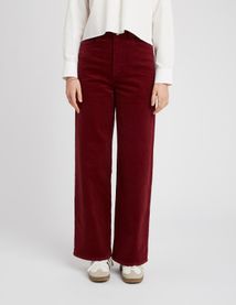 Pantalon wide leg en velours