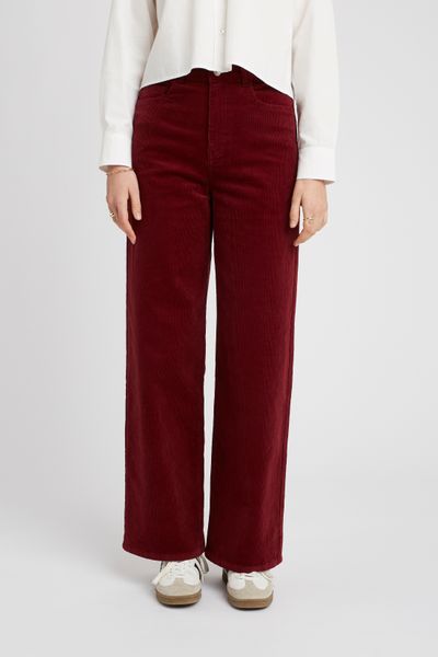 Pantalon wide leg en velours