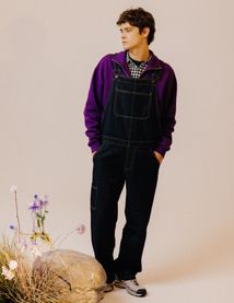 Salopette en jean brut