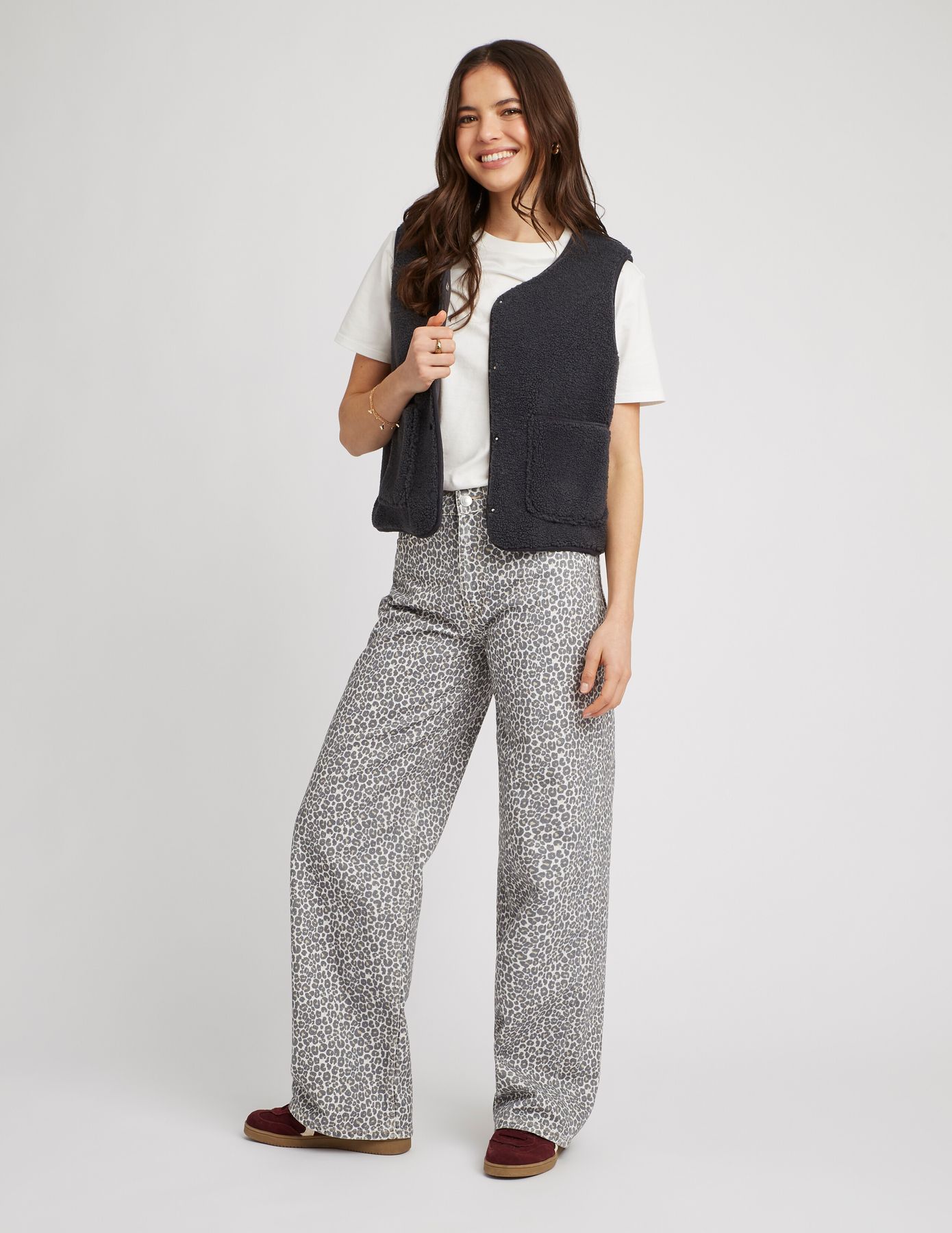 Gilet sans manches en sherpa