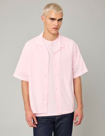 Chemise manches courtes rose