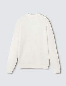 Pull col rond maille côtelée