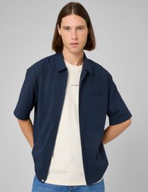 Chemise zipp&eacute;e manches courtes