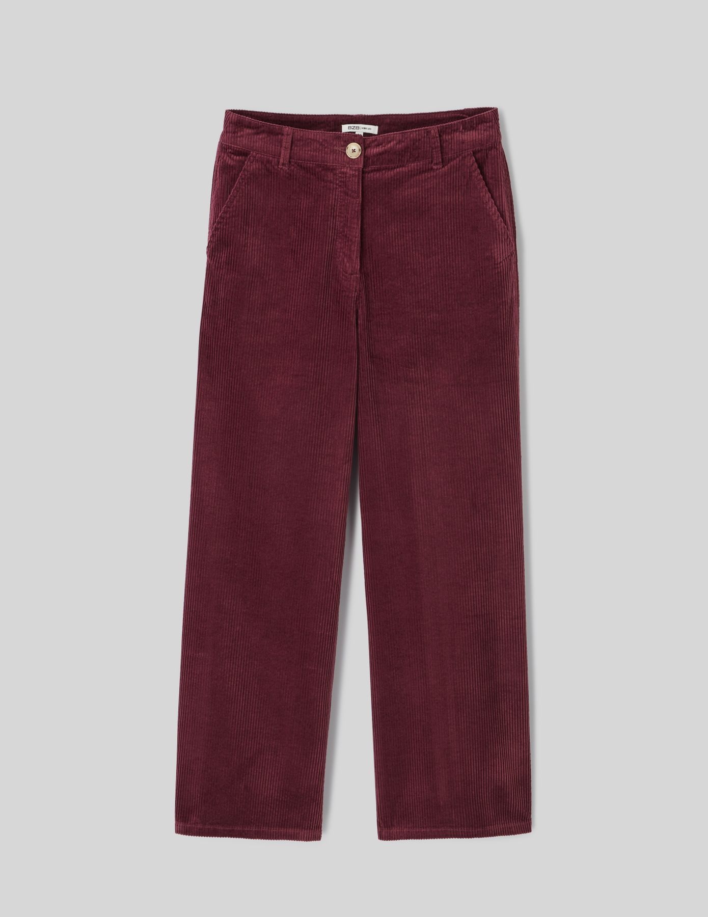 Pantalon wide leg velours cropped