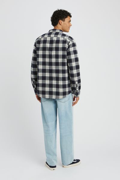 Chemise droite à carreaux
