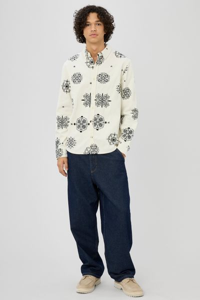 Chemise en velours imprimée