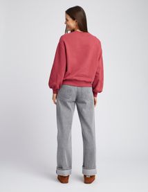 Sweat brodé manches