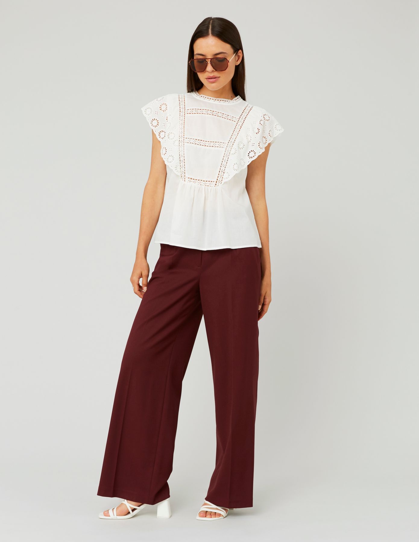 Blouse en broderie anglaise