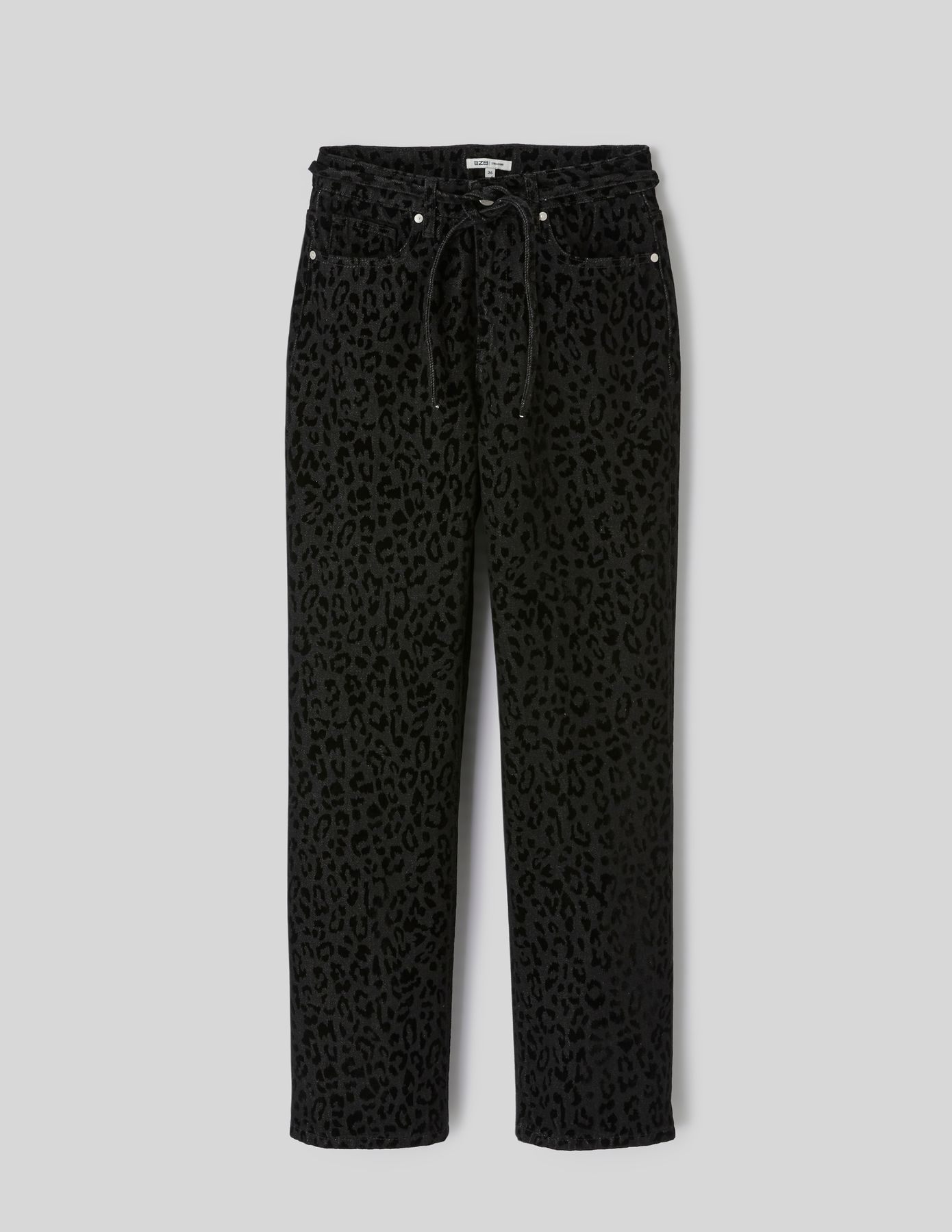 Pantalon imprim&eacute; coupe droite