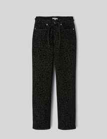 Pantalon imprim&eacute; coupe droite