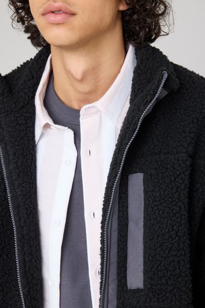 Blouson zippé sherpa