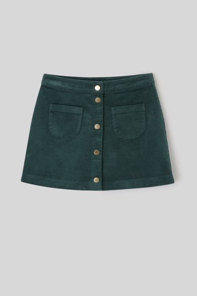 Jupe boutonn&eacute;e en velours