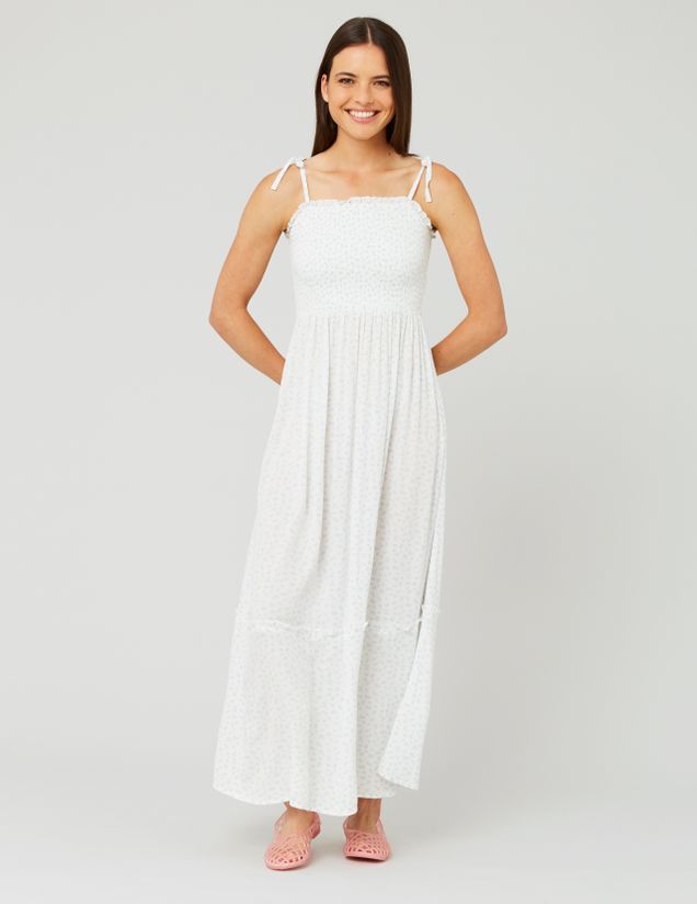 Robe longue imprim&eacute;e