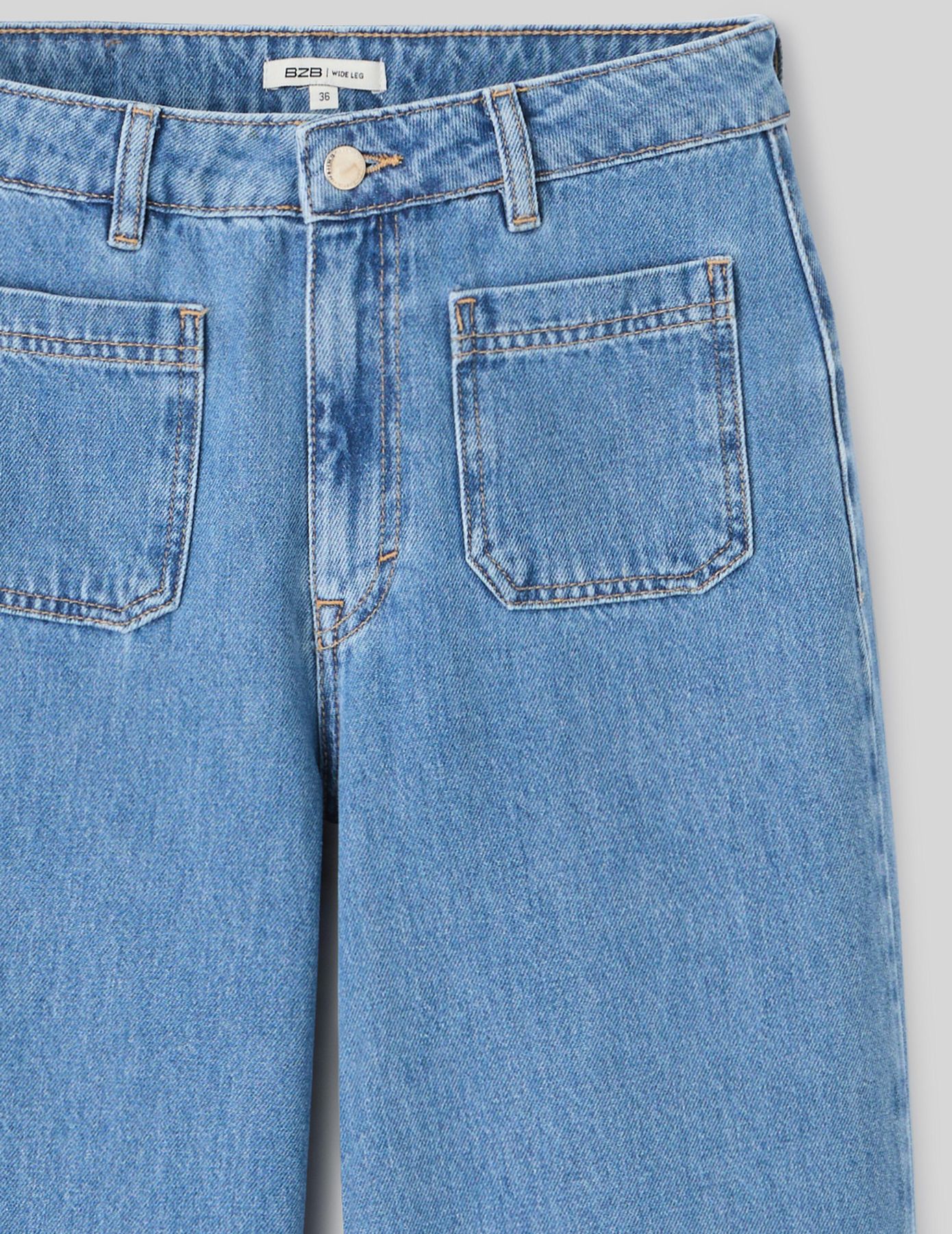 Jean wide leg cropped