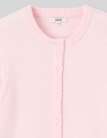 Gilet col rond boutonn&eacute;
