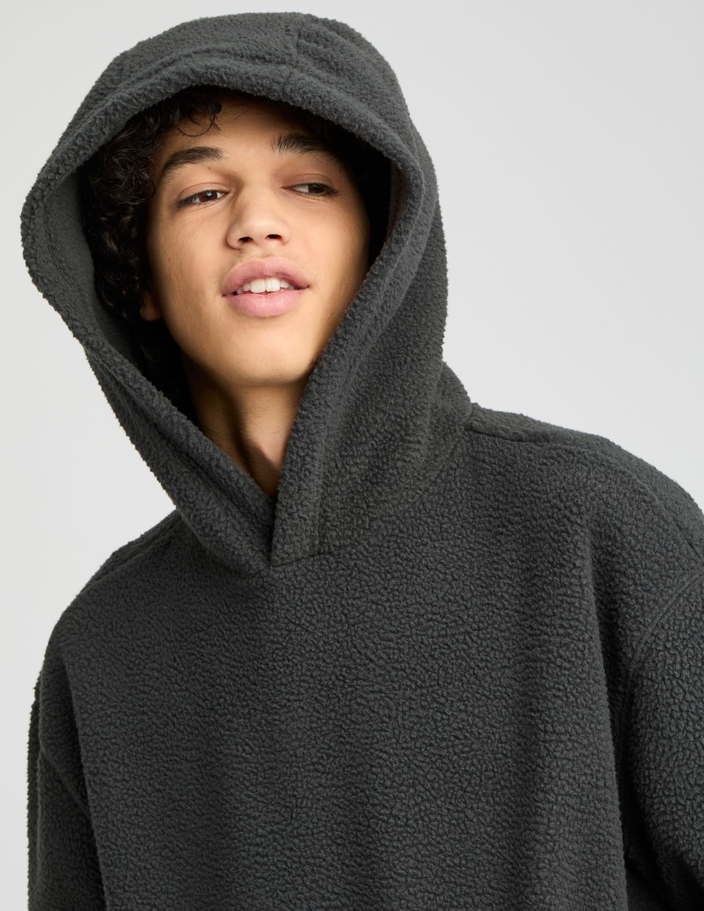 Sweat sherpa &agrave; capuche