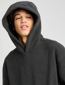 Sweat sherpa &agrave; capuche