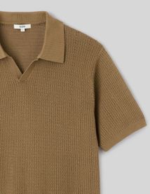 Polo maille ajour&eacute;e