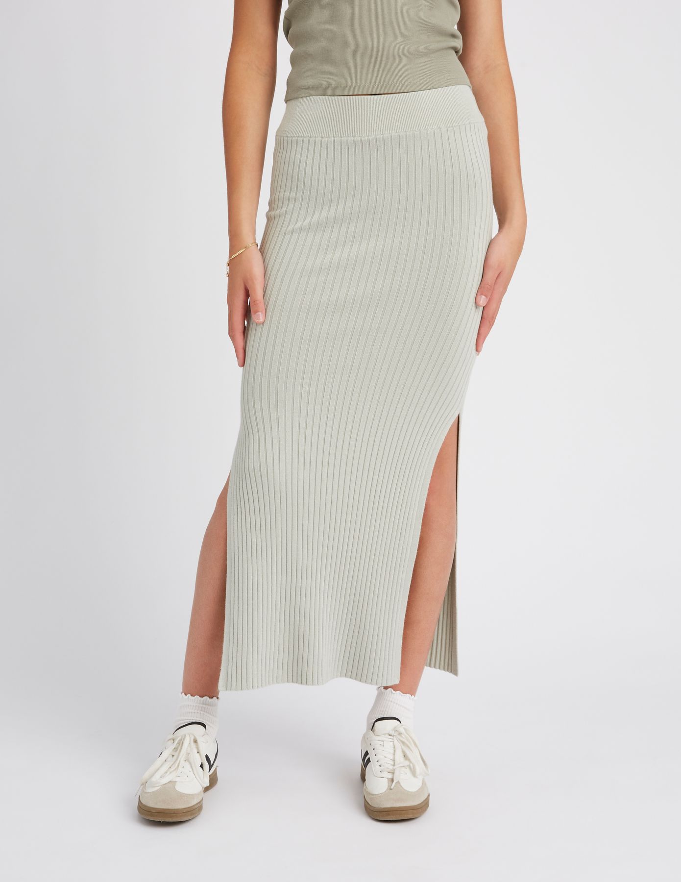 Jupe longue en maille