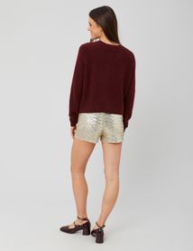 Short &agrave; sequins dor&eacute;s