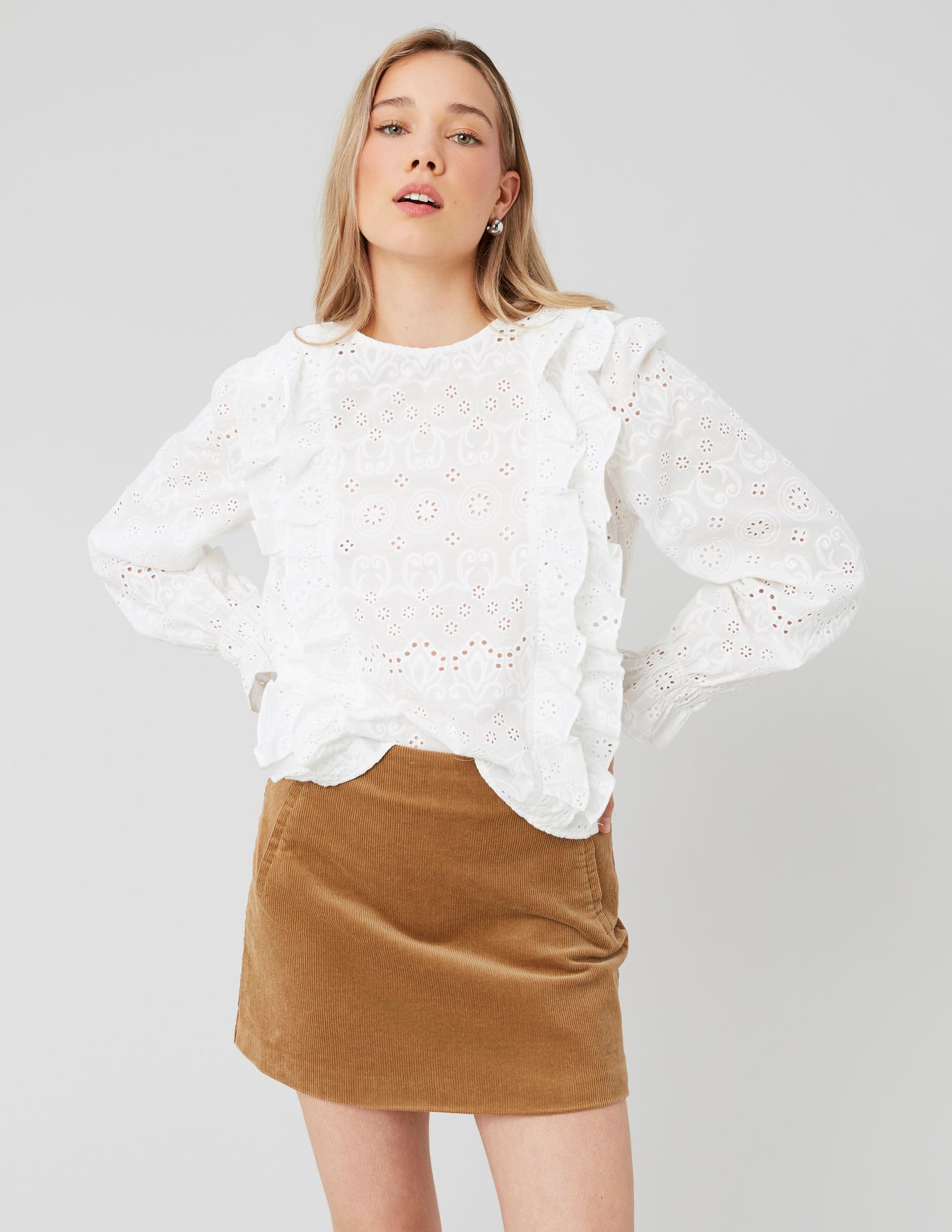 Blouse en broderie anglaise