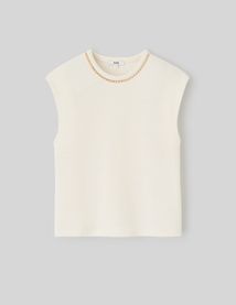 Top sans manches avec détail chaîne