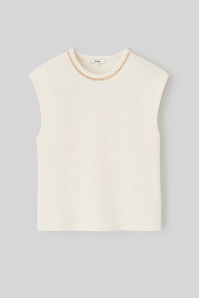 Top sans manches avec détail chaîne