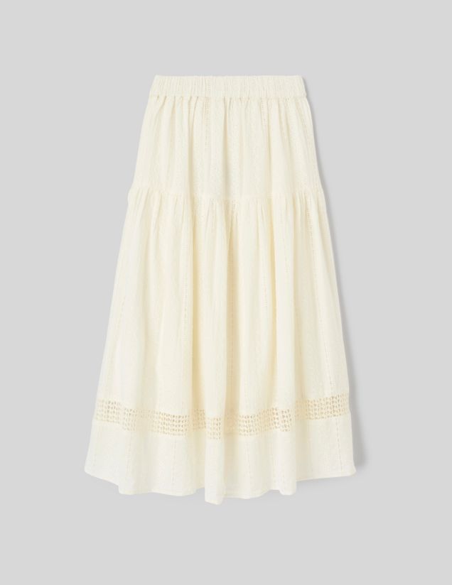 Jupe longue avec broderie anglaise