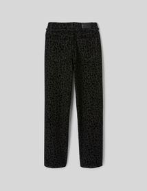 Pantalon imprim&eacute; coupe droite