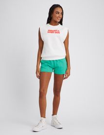 Sweat sans manches imprimé velours
