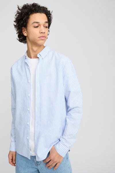 Chemise rayée droite