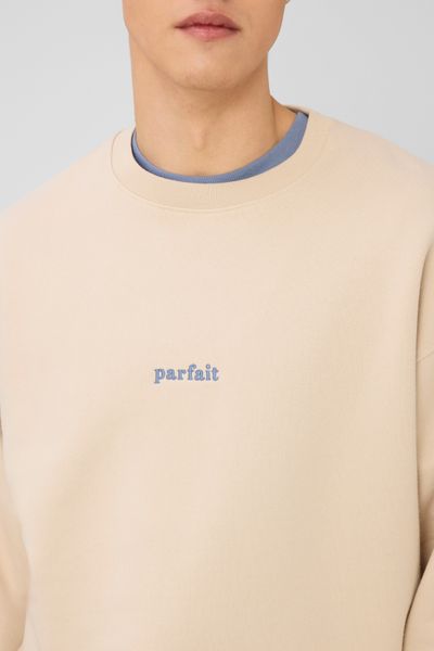 Sweat col rond broderie poitrine